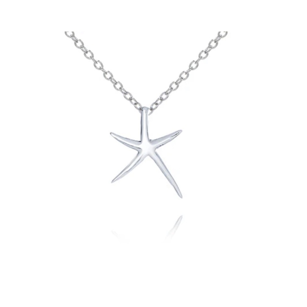 Contessa Di Capri Sterling Silver Starfish Necklace New